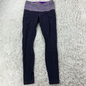 Lululemon Toasty Tech Tight II Black Grape / Space Dye Camo Tender Violet Black